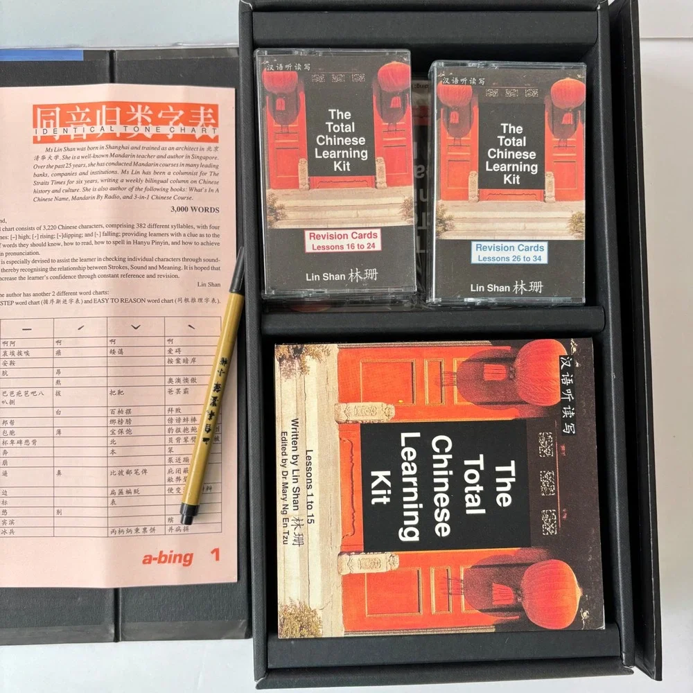 The Total Chinese Learning Kit by Lin‎ Shan CDs Cards Characters Excellent